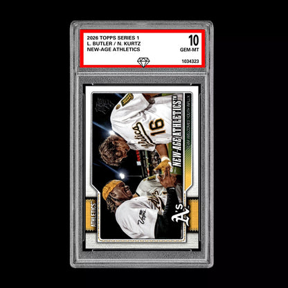 Graded 10 Lawrence Butler / Nick Kurtz 2026  Topps Series 1 Athletics Baseball