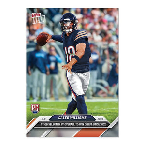 Graded 10 Caleb Williams #2 RC NFL Bears Rookie 2024 Topps Now 1st Draft Football