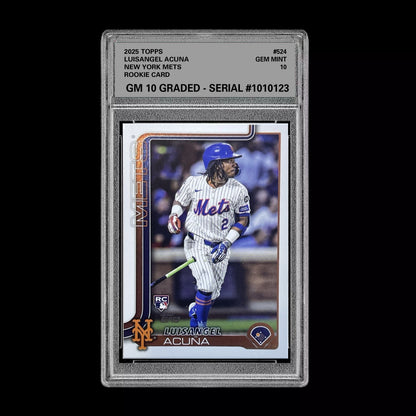 Graded 10 Luisangel Acuna Rookie Card #524 2025 Topps New York Mets Baseball