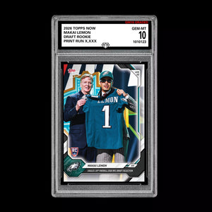 Graded 10 Makai Lemon 2026 TOPPS NOW RC Rookie Card Eagles PRESALE Football