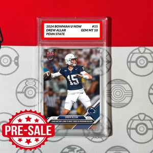Graded 10 Drew Allar #15 RC Rookie Penn State 2024 Bowman U Now Football Football