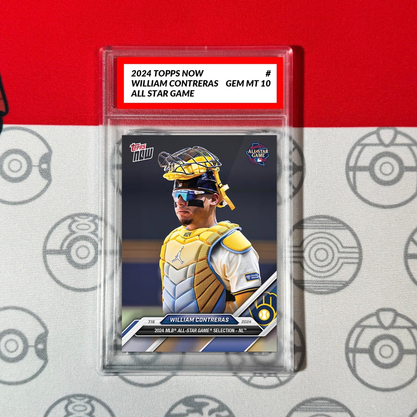 Graded 10 2024 Topps Now WILLIAM CONTRERAS All Star  BREWERS Baseball