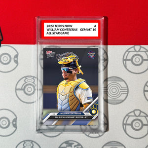 Graded 10 2024 Topps Now WILLIAM CONTRERAS All Star  BREWERS Baseball
