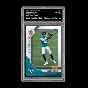 Graded 10 Travis Hunter #35 RC Rookie 2025 Panini Instant NFL RPS Premiere  Football