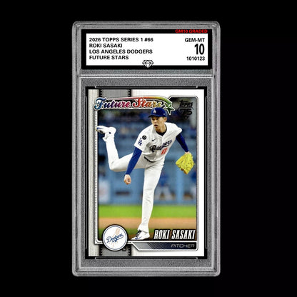 Graded 10 Roki Sasaki #66 Future Stars RC 2026  Topps Series 1 Dodgers Baseball