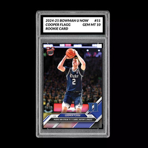 GRADED 10 Cooper Flagg 2024-25 Bowman U NOW Basketball Card 51 RC ROOKIE  Football