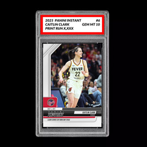 Graded 10 Caitlin Clark #6 2025-26 Panini Instant WNBA INDIANA FEVER  Basketball