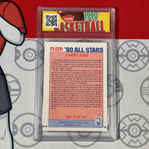 Graded 10 Larry Bird #2/12 Boston Celtics 1990-91 Fleer All-Stars GEM MT HOF Basketball