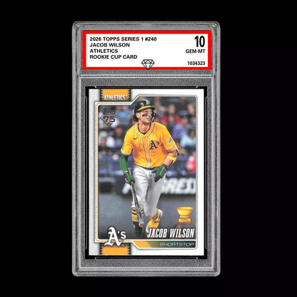 Graded 10 Jacob Wilson #240 RC Rookie Cup Card 2026 MLB Topps Athletics Baseball