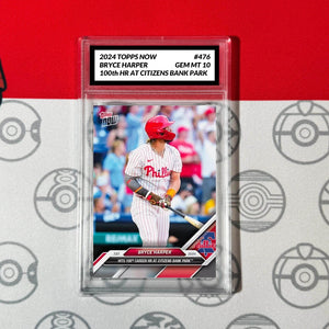Graded 10 Bryce Harper 476 Philadelphia Phillies 2024 MLB TOPPS NOW Card Baseball