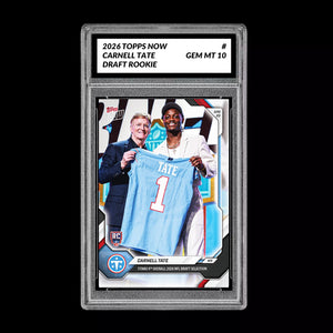 Graded 10 Mansoor Delane 2026 TOPPS NOW RC Rookie Card Chiefs PRESALE Football