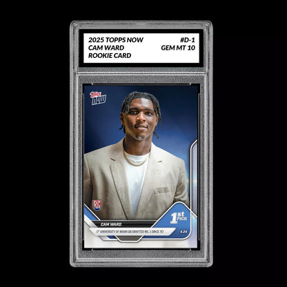 Graded 10 Cam Ward #D-1 1st Pick RC Rookie Card 2025 Topps Now Football Titans Football