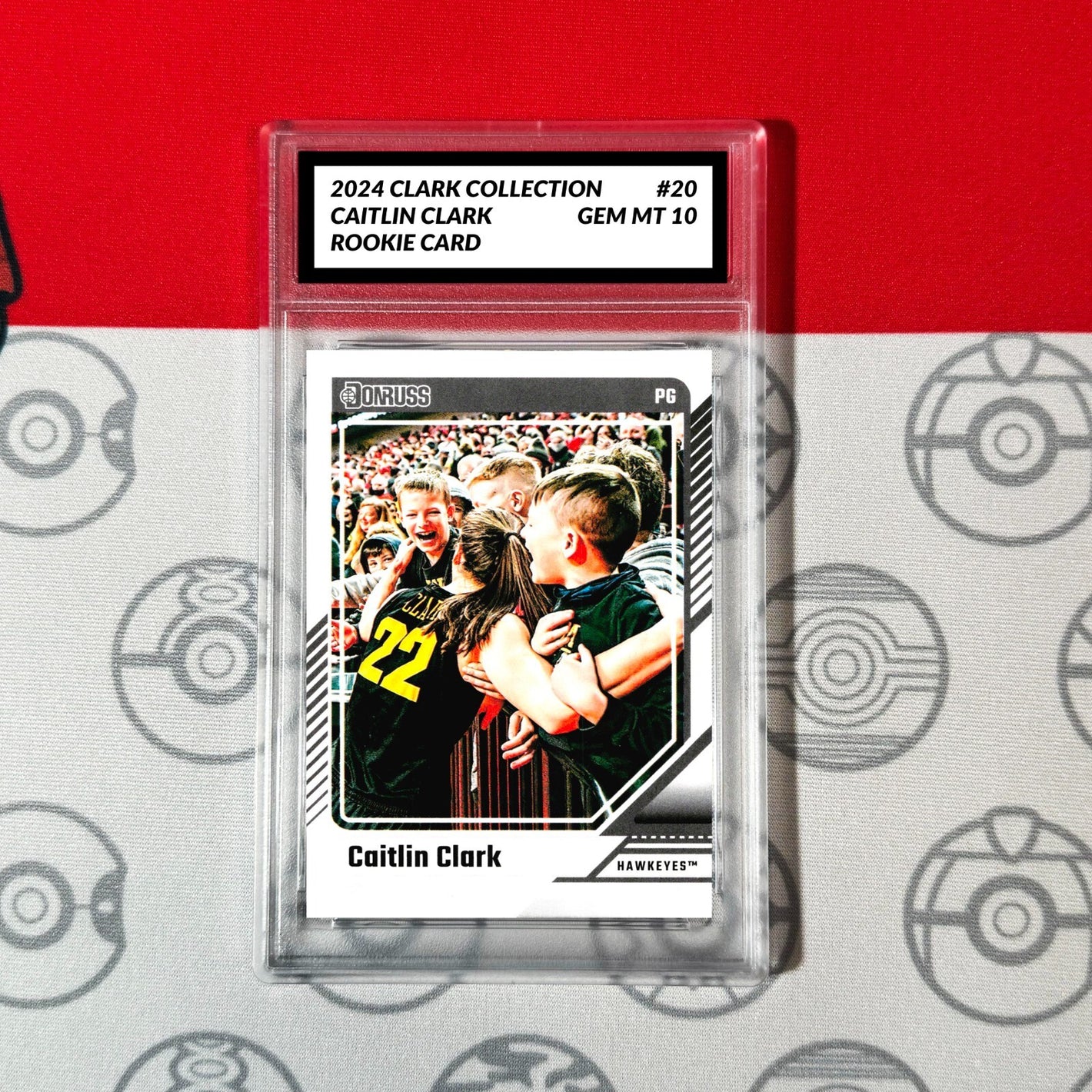 Graded 10 Caitlin Clark Rookie Card RC 2024 Panini Donruss Clark Collection #20 Basketball