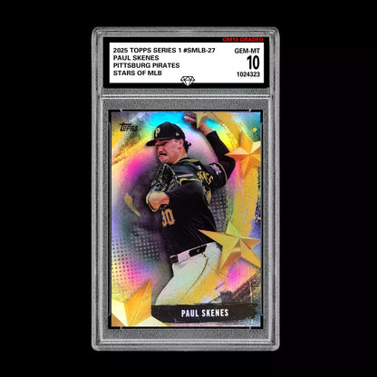Graded 10 Paul Skenes 2025 Topps Series 1 Stars of MLB Insert Pirates #SMLB-27 Baseball