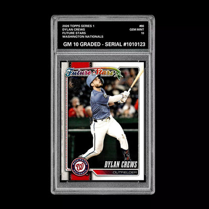 Graded 10 Dylan Crews #86 2026 Topps Series 1 Washington Nationals Baseball