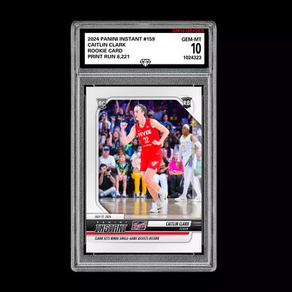 Graded 10 Caitlin Clark #159 RC Rookie Card 2024 Panini Instant Indiana Fever Basketball