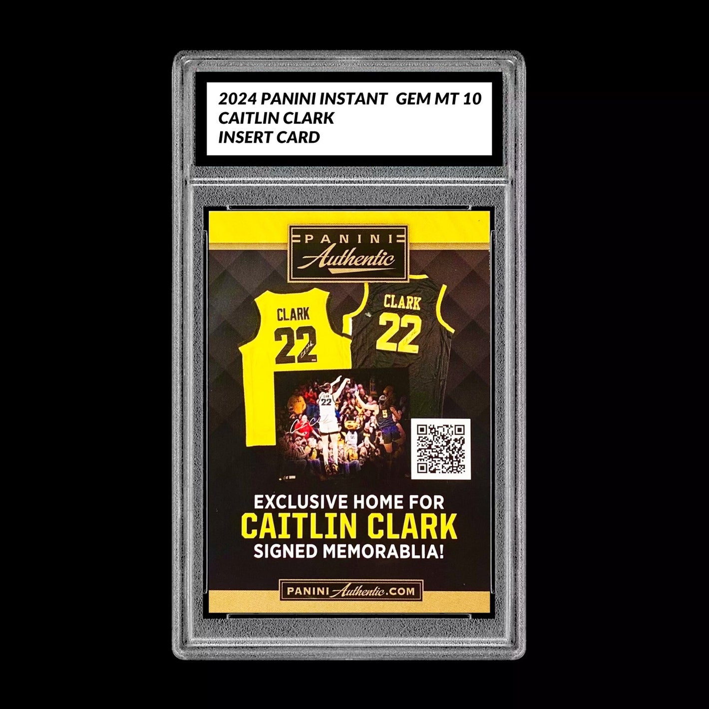 Graded 10 2024 Caitlin Clark Panini Authentic Box Insert Instant Trading Card Basketball
