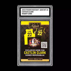 Graded 10 2024 Caitlin Clark Panini Authentic Box Insert Instant Trading Card Basketball