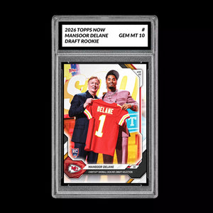 Graded 10 Mansoor Delane 2026 TOPPS NOW RC Rookie Card Chiefs Football