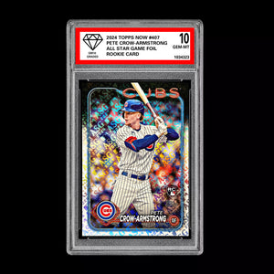 Graded 10 Pete Crow-Armstrong 2024 Topps #407 RC Rookie Card All Star Game Foil Baseball