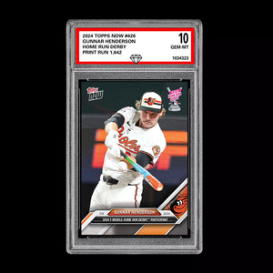Graded 10 Gunnar Henderson 2024 Topps #426 Home Run Derby Baltimore Orioles Baseball