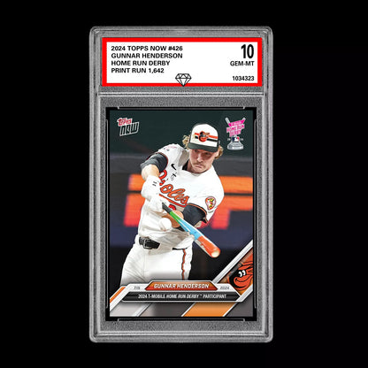 Graded 10 Gunnar Henderson 2024 Topps #426 Home Run Derby Baltimore Orioles Baseball