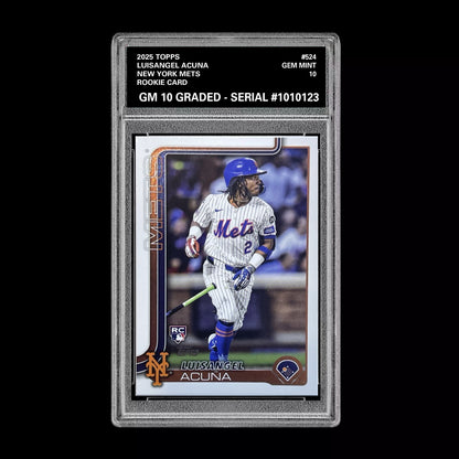 Graded 10 Luisangel Acuna Rookie Card #524 2025 Topps Future Stars New York Mets Baseball