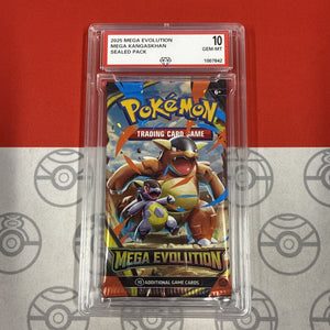 Graded 10 2025 Mega Evolution Kangaskan Art Sealed Pokemon Booster Cards Pack