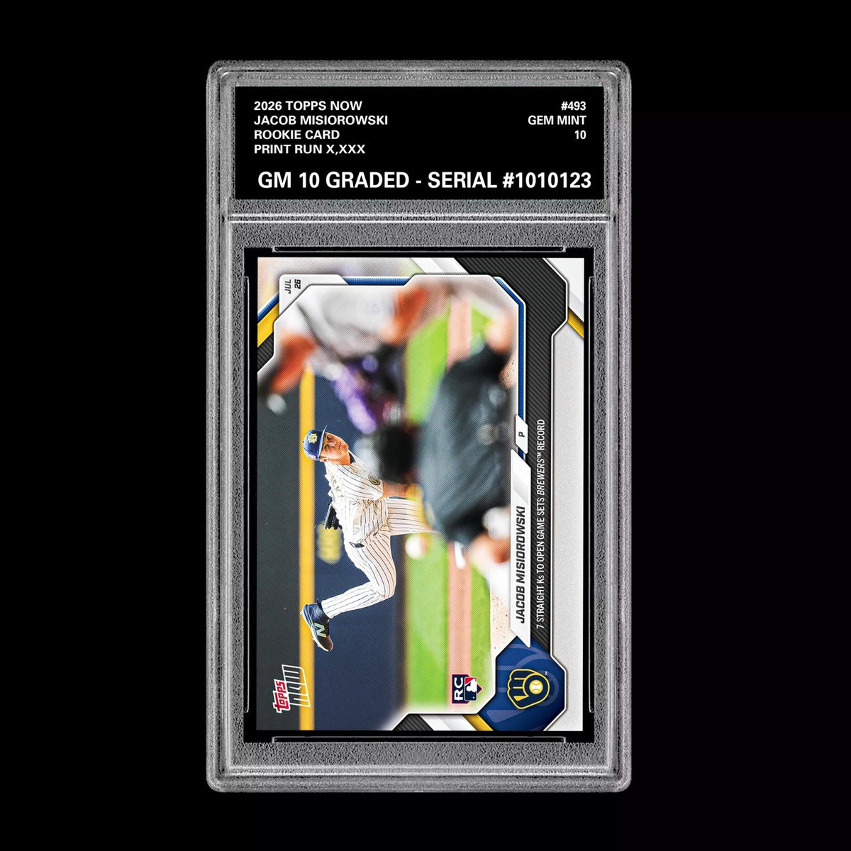 Graded 10 2026 Topps Now Jacob Misiorowski  RC Rookie #492 White Sox PRESALE Baseball