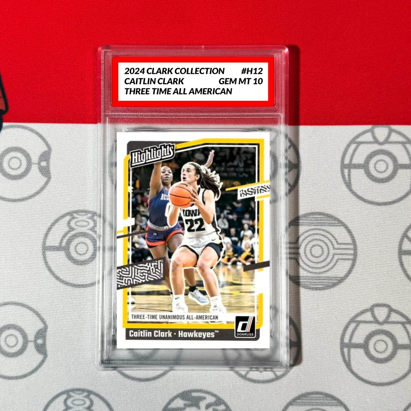 Graded 10 Caitlin Clark Rookie Card RC 2024 Panini Donruss Collection #H12 Basketball