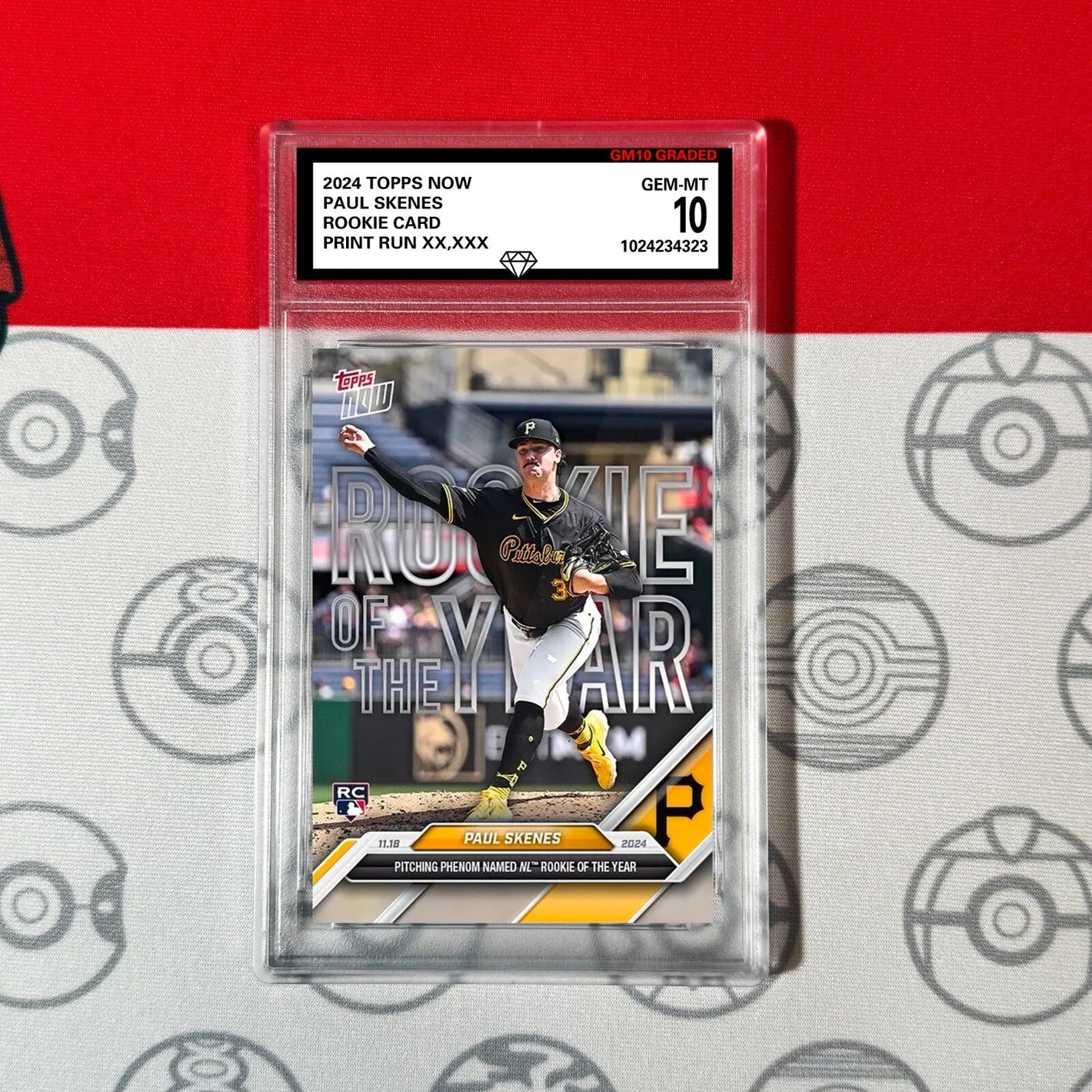 Graded 10 Paul Skenes NL ROY RC Of Year 2024 MLB Topps NOW OS-2 Rookie Baseball