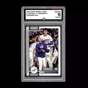 Graded 10 Shohei Ohtani / Yoshinobu Yamamoto 2026  Topps Series 1 Dodgers Baseball