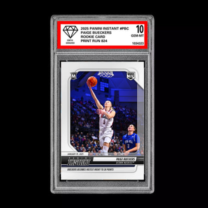 GRADED 10 Paige Bueckers 2024 Panini Instant #PBC UCONN WNBA Draft RC Rookie Football