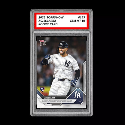 Graded 10 J.C. Escarra RC Rookie Card 2025 MLB Topps NOW Card 153 Baseball