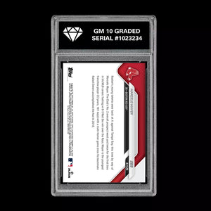 Graded 10 MARCELO MAYER 1st MLB HIT 2025 Topps Now #214 RC Rookie DEBUT  Baseball