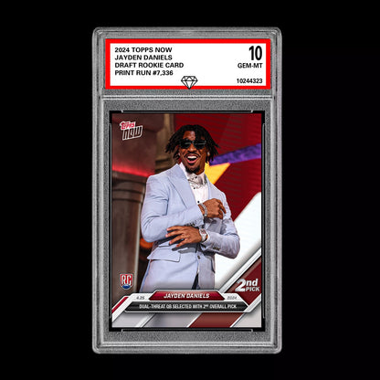 2024 Jayden Daniels RC TOPPS NOW Rookie Card #D-2 NFL Draft Washington Graded 10 Football