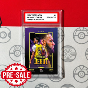 Graded 10 LEBRON BRONNY JAMES JR 2024/25 Topps Now #1 RC ROOKIE LAKERS Basketball