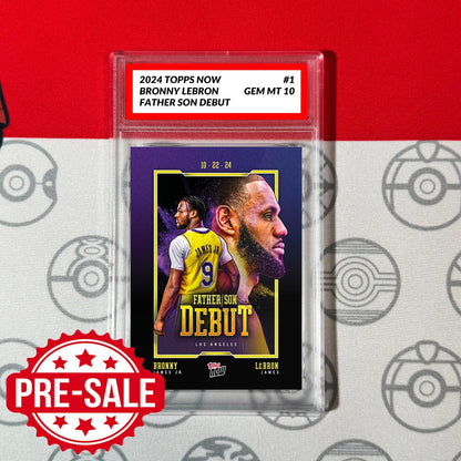 Graded 10 LEBRON BRONNY JAMES JR 2024/25 Topps Now #1 RC ROOKIE LAKERS Basketball