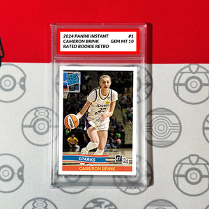 Graded 10 Cameron Brink RATED ROOKIE RETRO RC Card 2024 Panini Instant Basketball