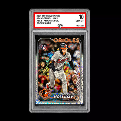 Graded 10 Jackson Holliday 2024 Topps #697 RC Rookie Card All Star Game Foil Baseball
