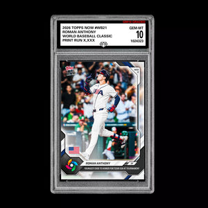 Graded 10 Roman Anthony 2026 Topps NOW #WB21 World Baseball Classic 21 RC Rookie Baseball