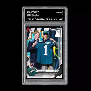 Graded 10 Makai Lemon 2026 TOPPS NOW RC Rookie Card Eagles PRESALE  Football