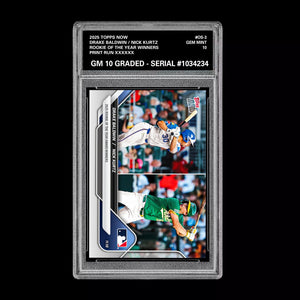 Graded 10 DRAKE BALDWIN /NICK KURTZ  ROY 2025 Topps Now #OS-2 Rookie RC Baseball