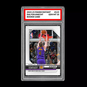 Graded 10 Dalton Knecht #123 LA Lakers Rookie RC 2024 Panini Instant NBA Basketball