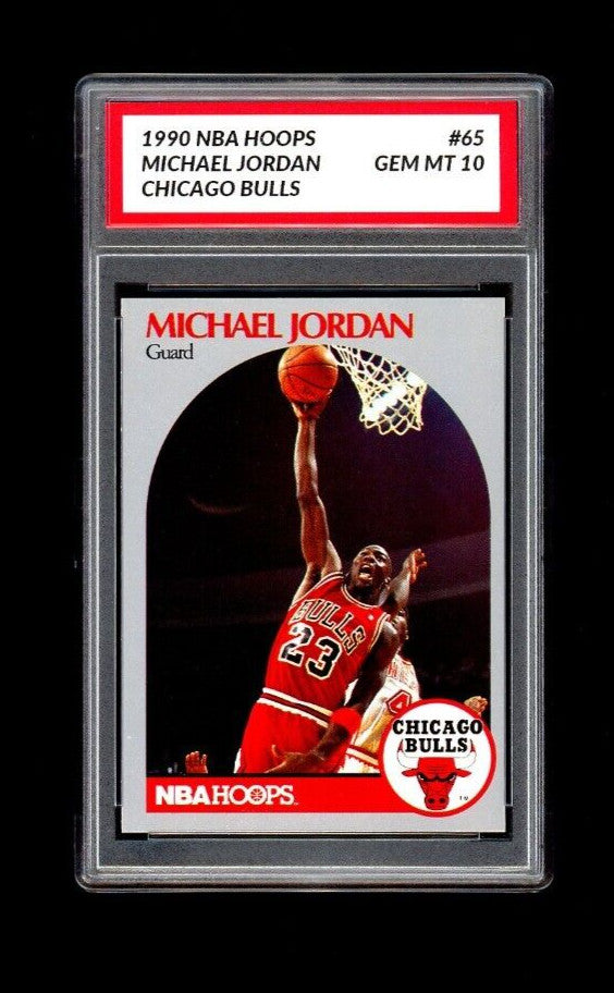 GRADED 10 1990 MICHAEL JORDAN NBA HOOPS CHICAGO BULLS #65 Basketball