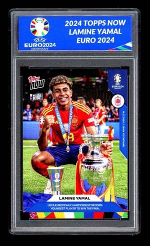 Graded 10 LAMINE YAMAL #66 2024 Topps Now EURO Soccer RC Rookie Soccer