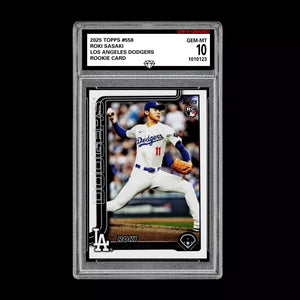 Graded 10 Roki Sasaki RC Rookie card #US197 2025 MLB Topps Dodgers Baseball