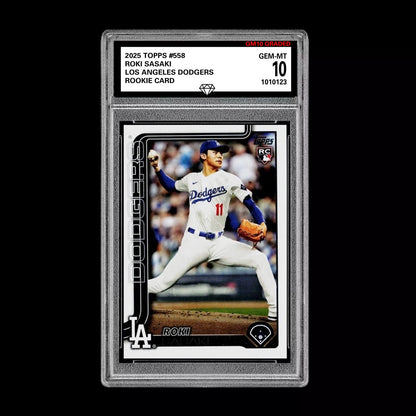 Graded 10 Roki Sasaki RC Rookie card #US197 2025 MLB Topps Dodgers Baseball