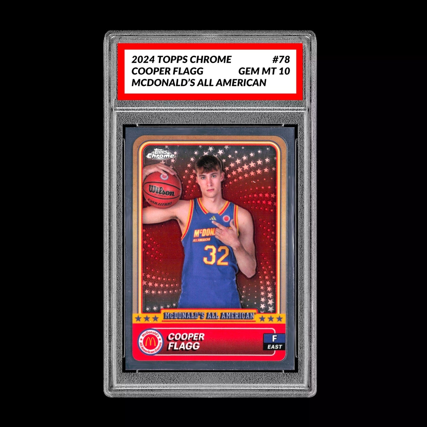 Graded 10 2024 COOPER FLAGG Topps Chrome RC Rookie McDonald’s All American #78 Basketball