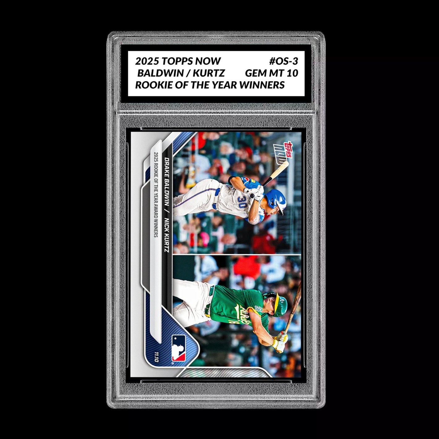 Graded 10 DRAKE BALDWIN /NICK KURTZ  ROY 2025 Topps Now #OS-2 Rookie RC Baseball